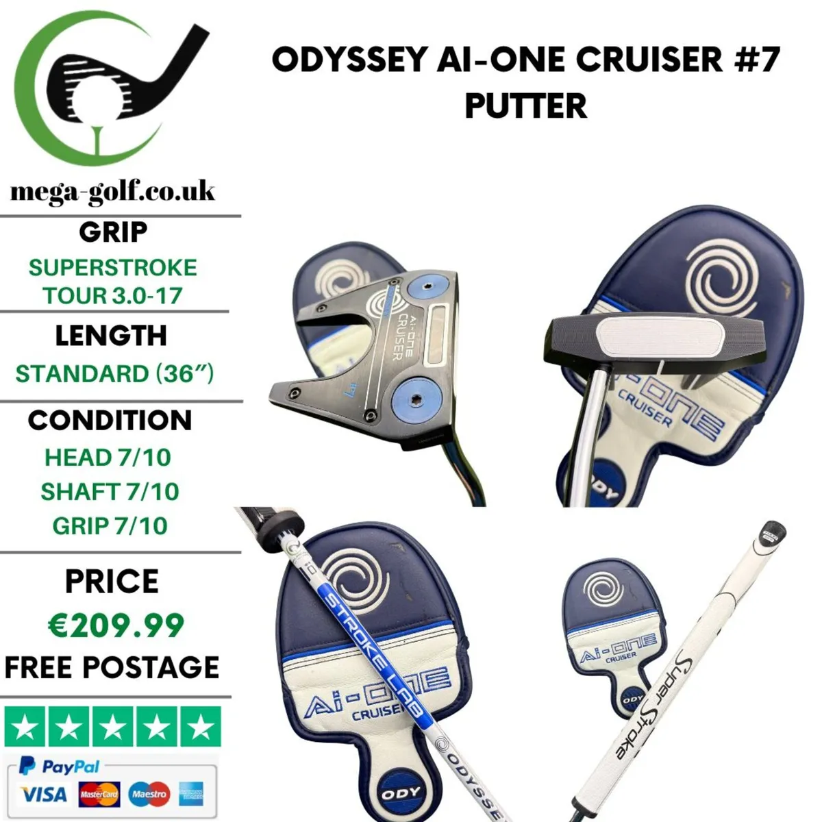 Odyssey Ai-One Cruiser #7 Putter / 36'' - Image 1