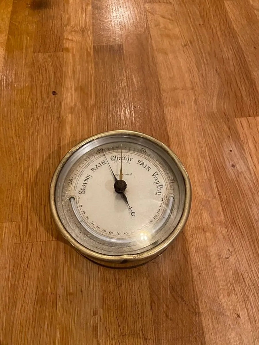 Antique Brass Ships Barometer - Image 3