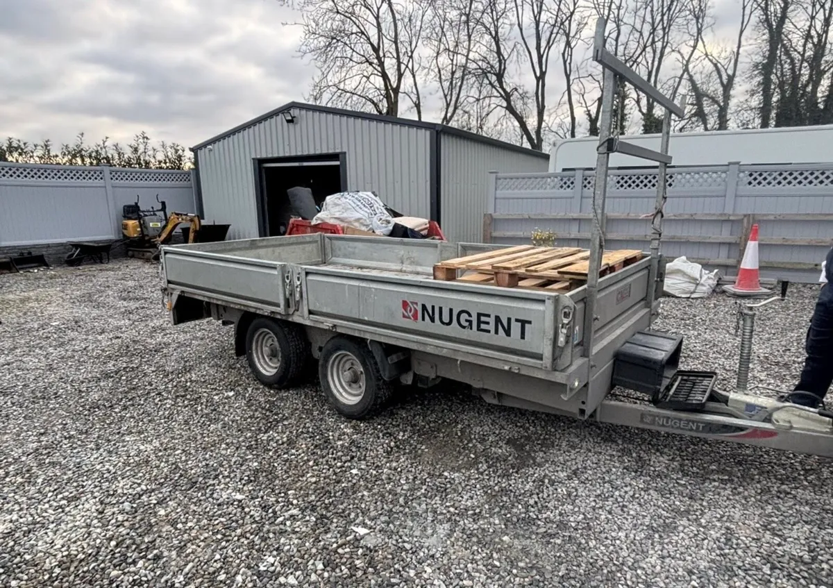 12ft by 6ft Nugent tipper trailer - Image 1
