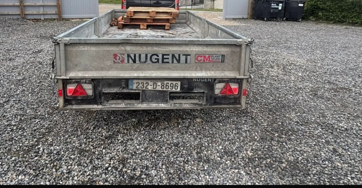 12ft by 6ft Nugent tipper trailer - Image 2