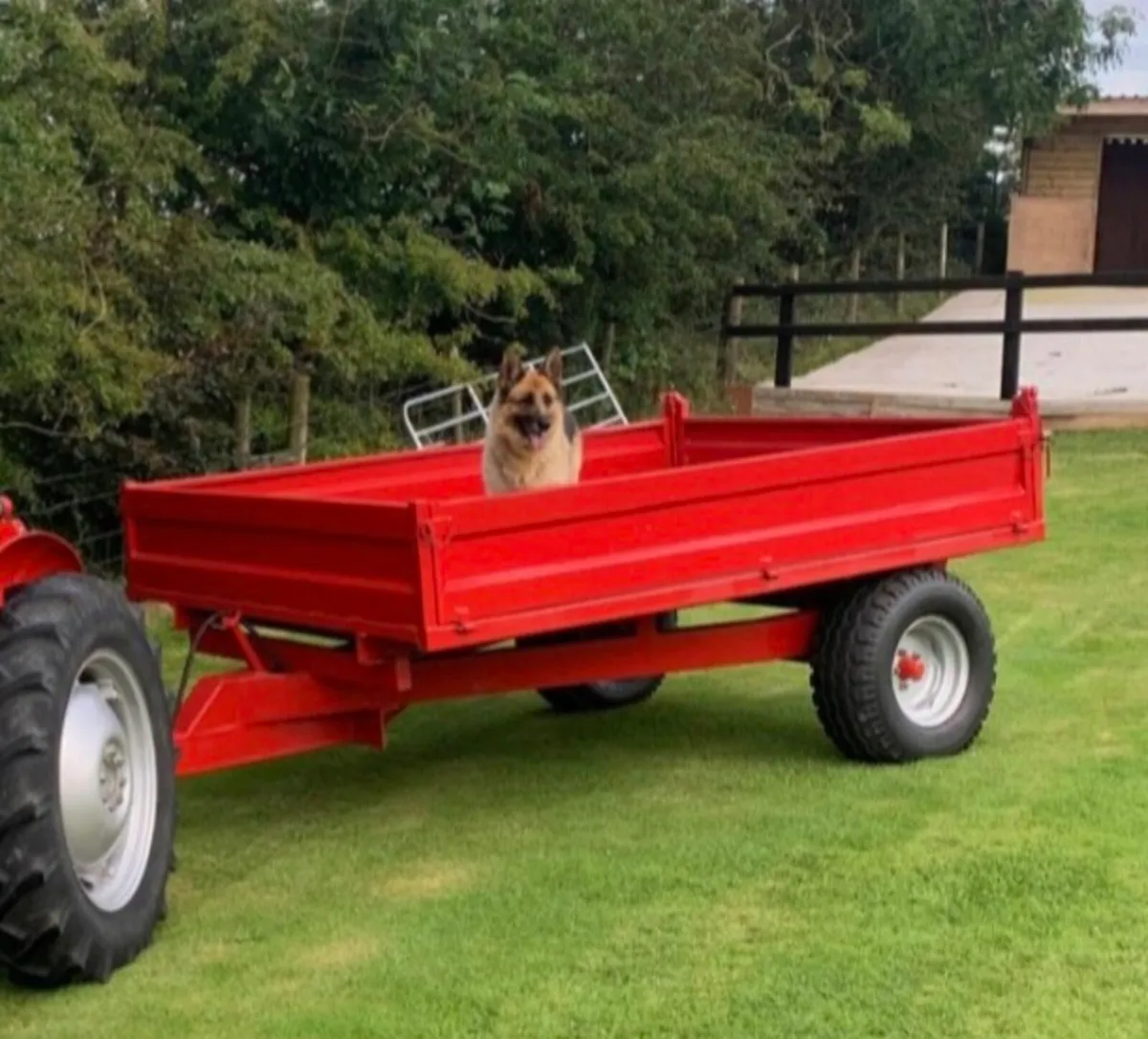 4ton 10x6ft tipping tractor farm use trailer - Image 1