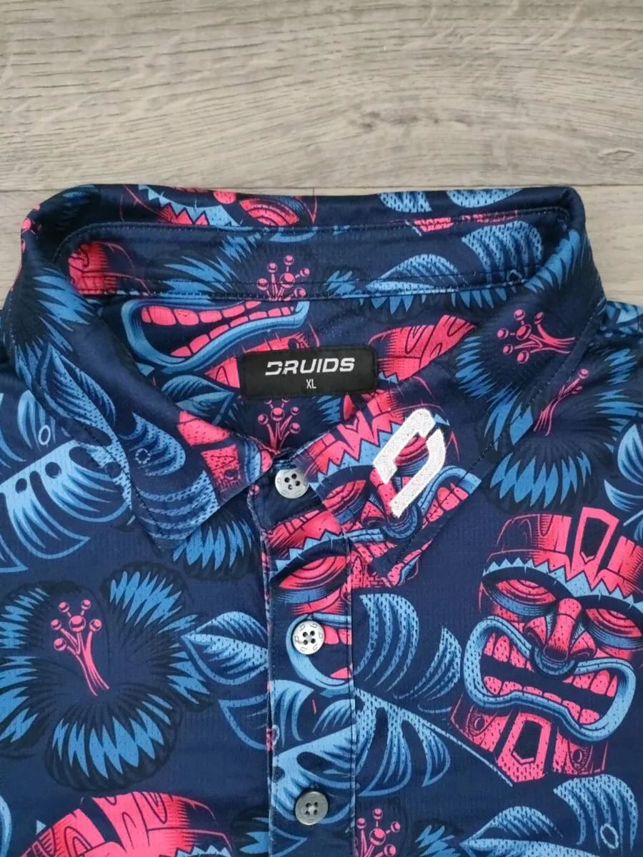 Druids Golf Floral Patterned Polo Shirt Mens XL - Image 3