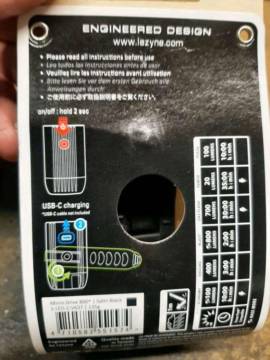 Bike light lezyne strip drive Pro + 400 lumen - Image 2