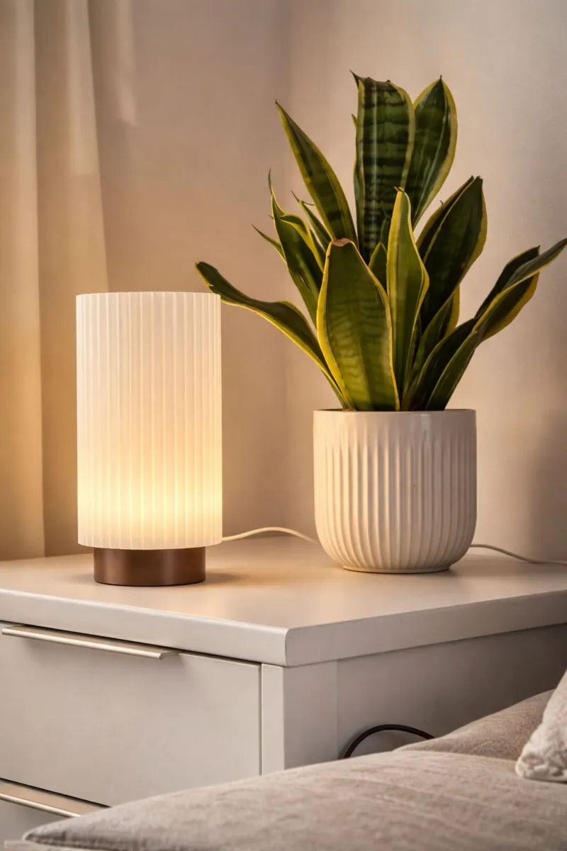 Modern Bedside Lamp – Cozy Warm Light