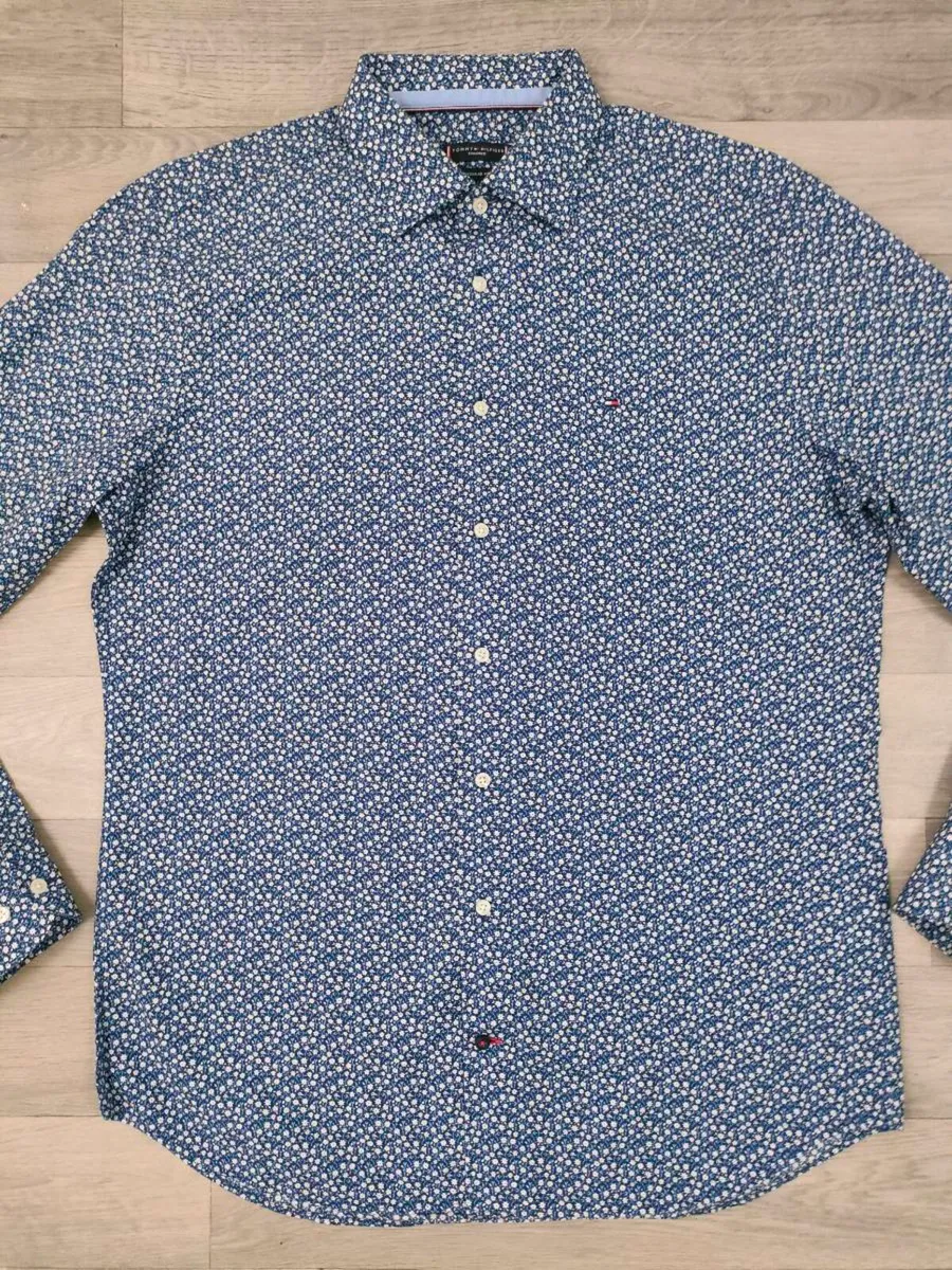 Tommy Hilfiger Floral Patterned Shirt Mens Large - Image 2