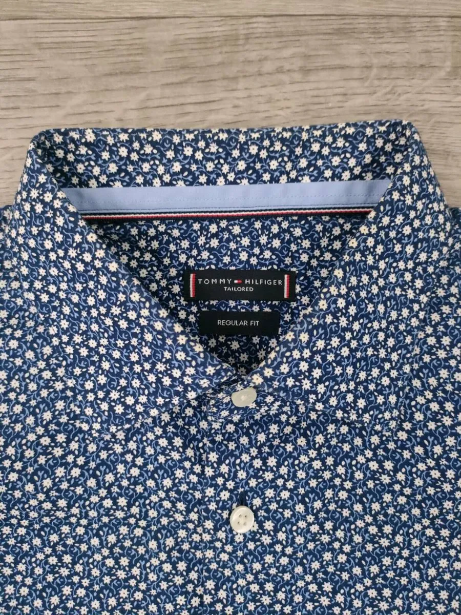 Tommy Hilfiger Floral Patterned Shirt Mens Large - Image 4