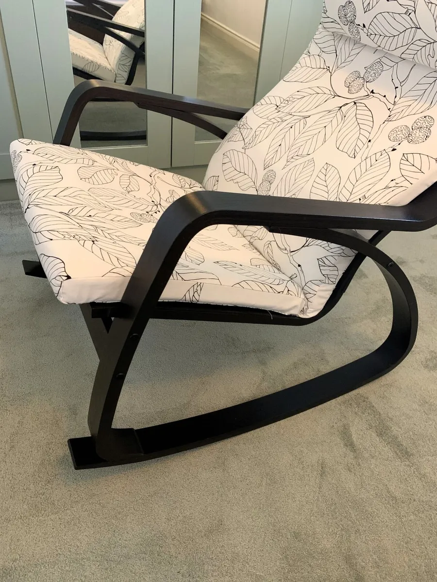 IKEA POÄNG Rocking Chair – Black Frame – As New - Image 3