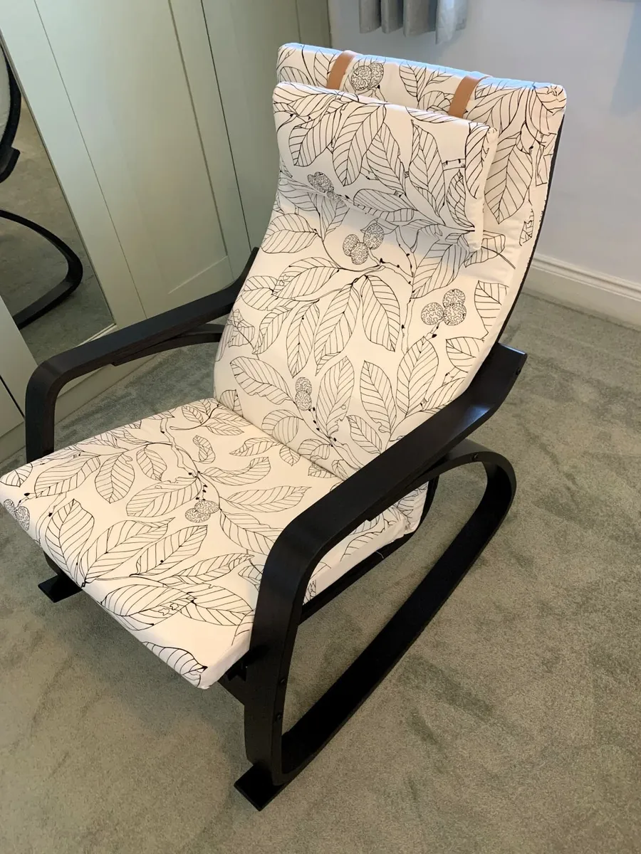 IKEA POÄNG Rocking Chair – Black Frame – As New - Image 2