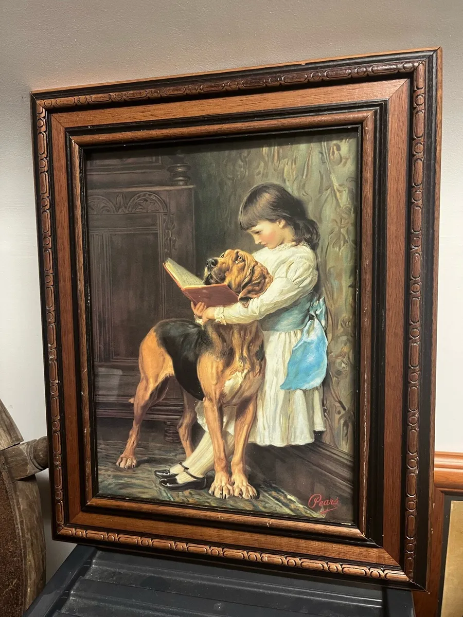 Large Vintage framed  Pears Naughty Boy print - Image 1