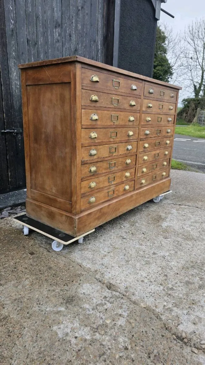 Antique apothecary haberdashery cabinet island - Image 1