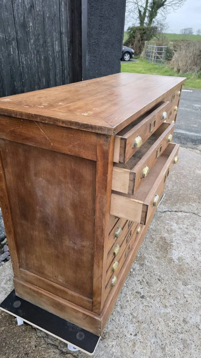 Antique apothecary haberdashery cabinet island - Image 4