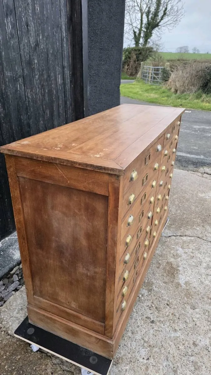 Antique apothecary haberdashery cabinet island - Image 3