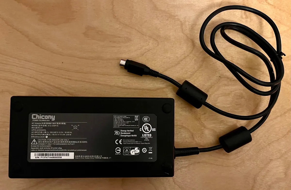 Chicony A12-230P1A 230W AC Adapter 19.5V 11.8A - Image 1