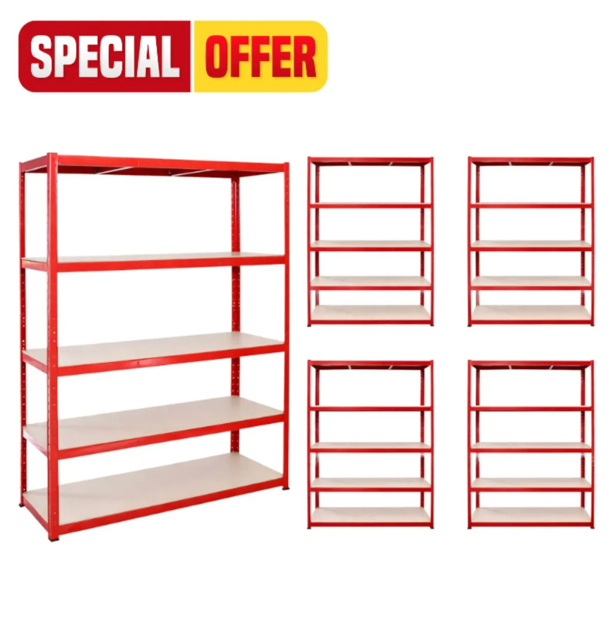 5x bays of flatpack shelving - Image 2