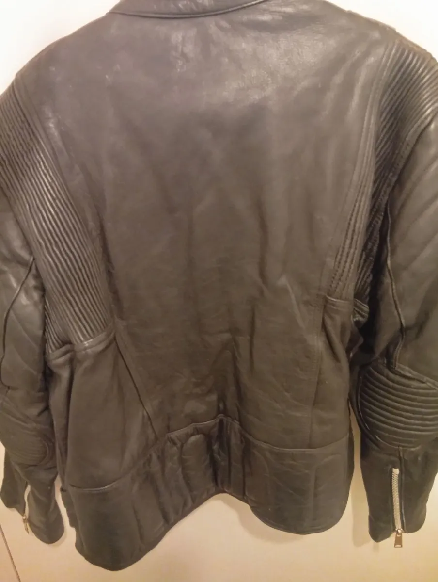Original Genuine Leather Classic Motorcycle Jacket - Image 4