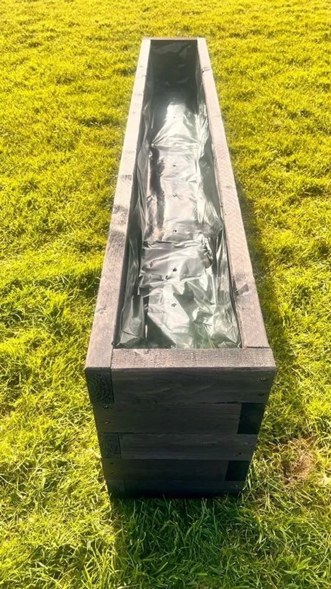 2 Metres Solid Timber Planter, Flower Box. Free delivery M50 - Image 2