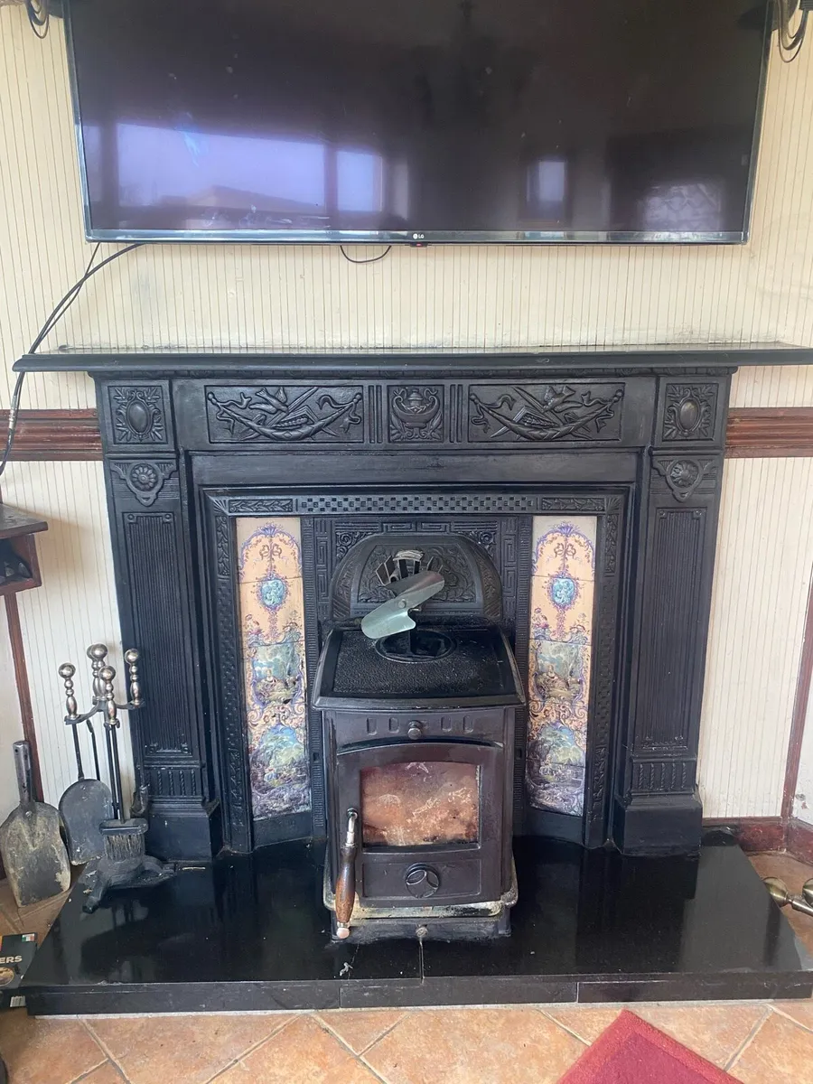 Cast iron fireplace and stove
