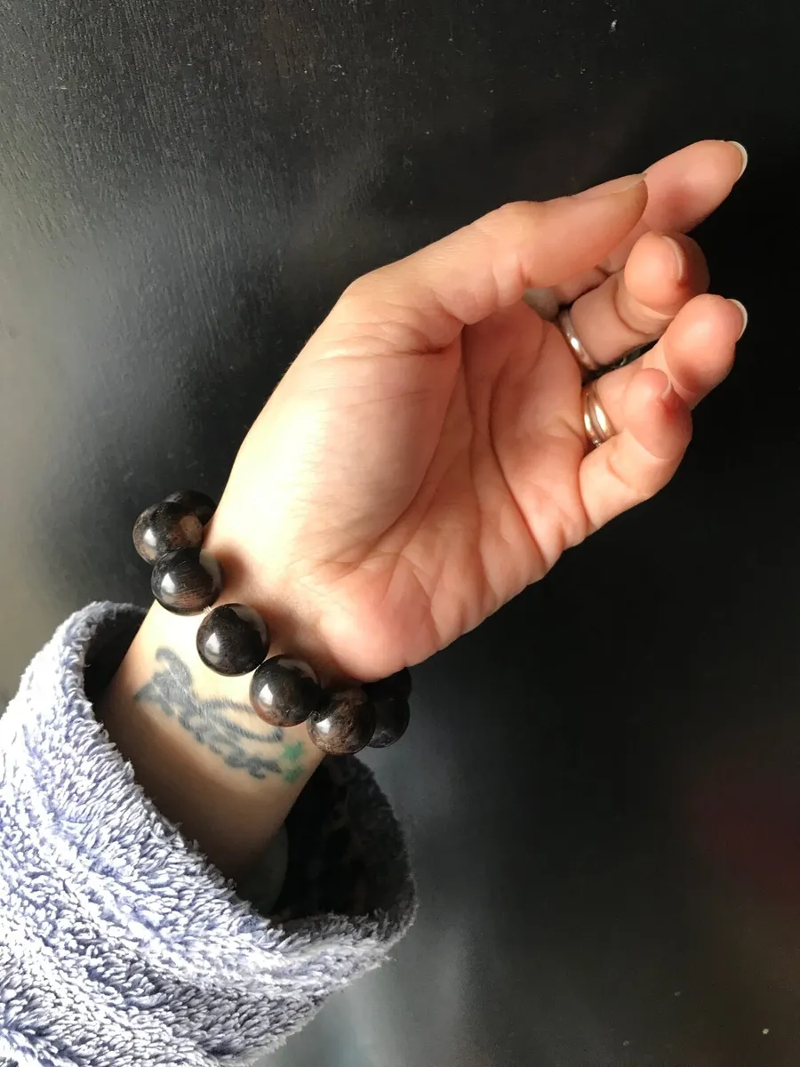 Natural fossil coral jade bracelet - Image 4