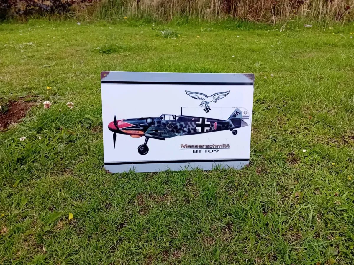 Messerschmitt BF109 Tin Sign - Image 2