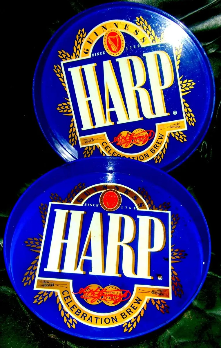 Pair ofVintage Harp 'Celebration Brew' Trays - Image 2