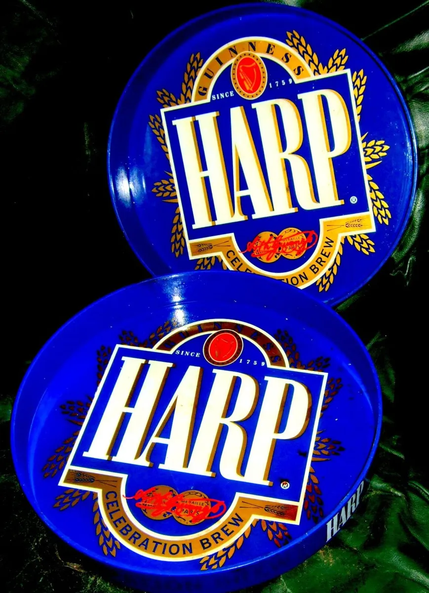 Pair ofVintage Harp 'Celebration Brew' Trays - Image 4