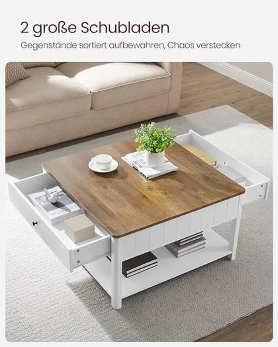 Coffee table with 2 drawers - Image 1