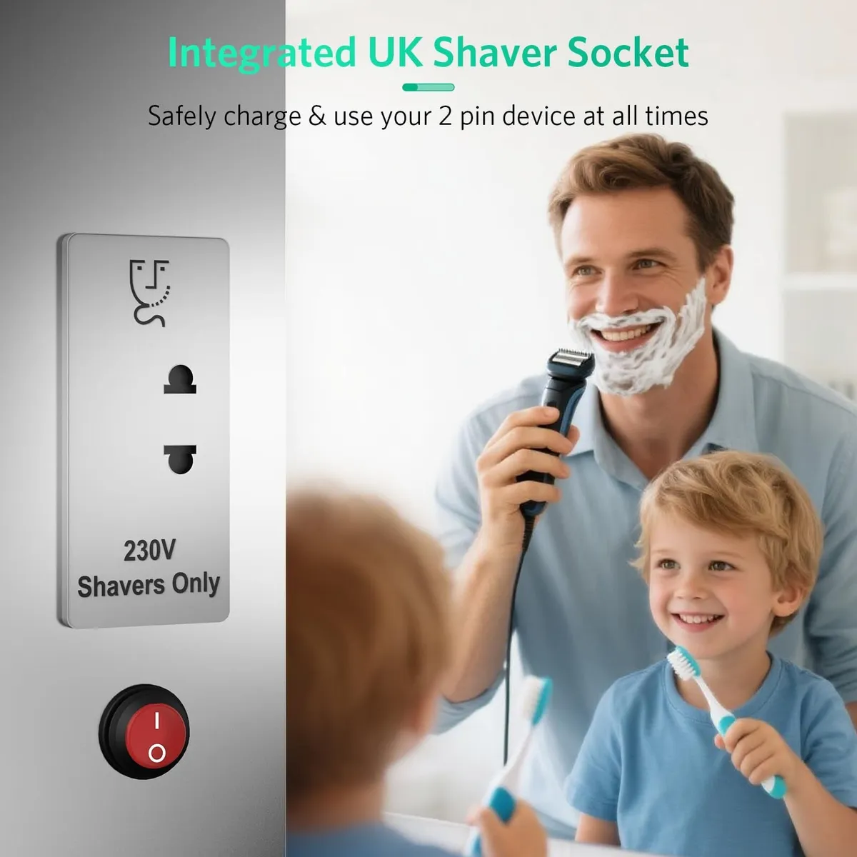 LED Bathroom Mirror Cabinets Lights Socket 50x70cm - Image 4