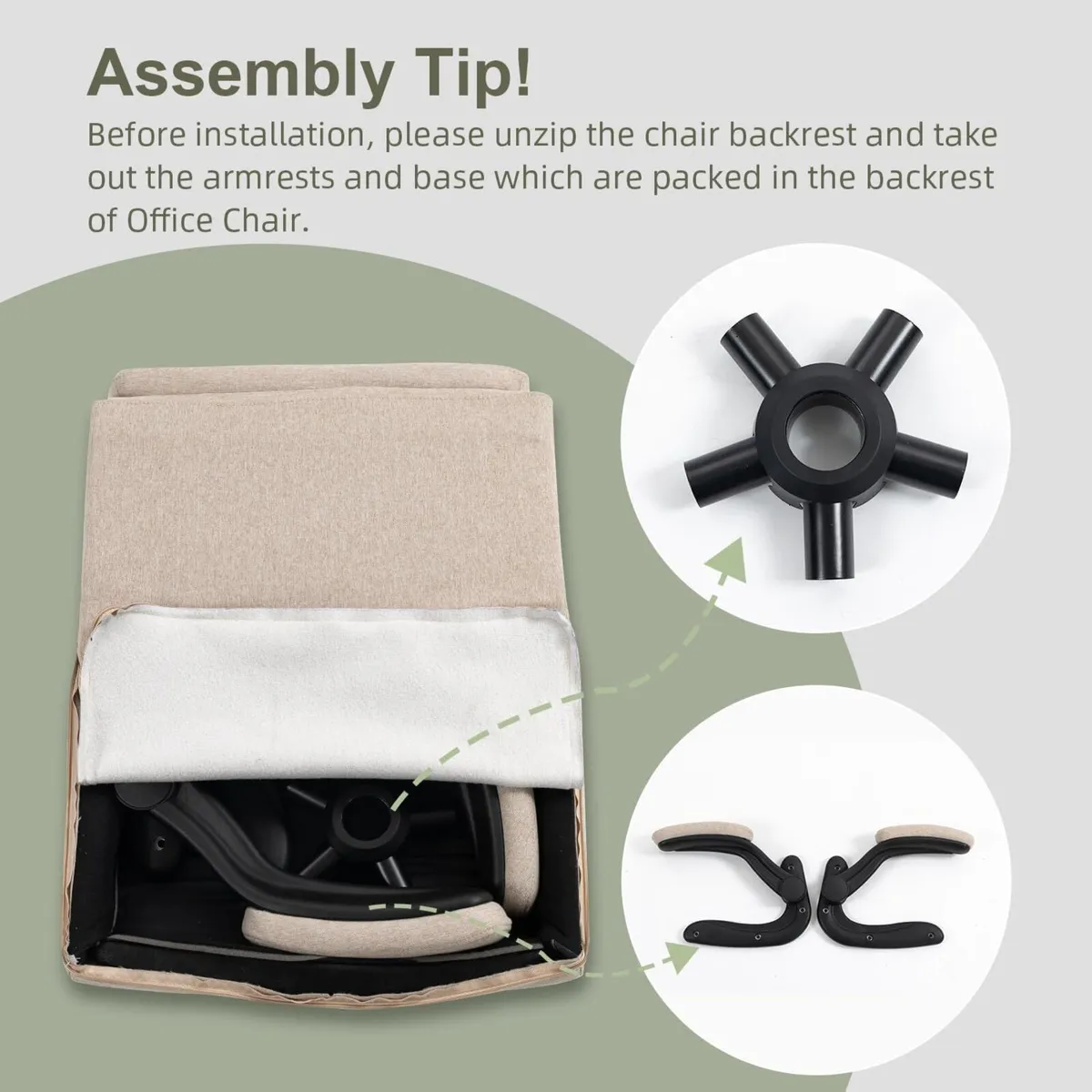 Ergonomic Office Chair Computer Executive with - Image 3