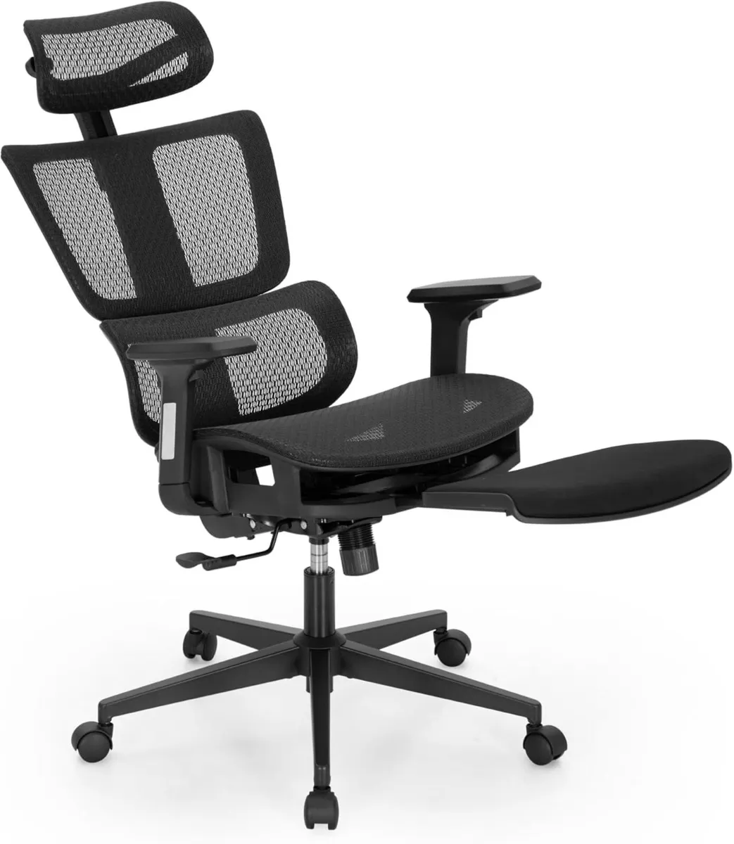 Office Chair Ergonomic Desk with Retractable - Image 1