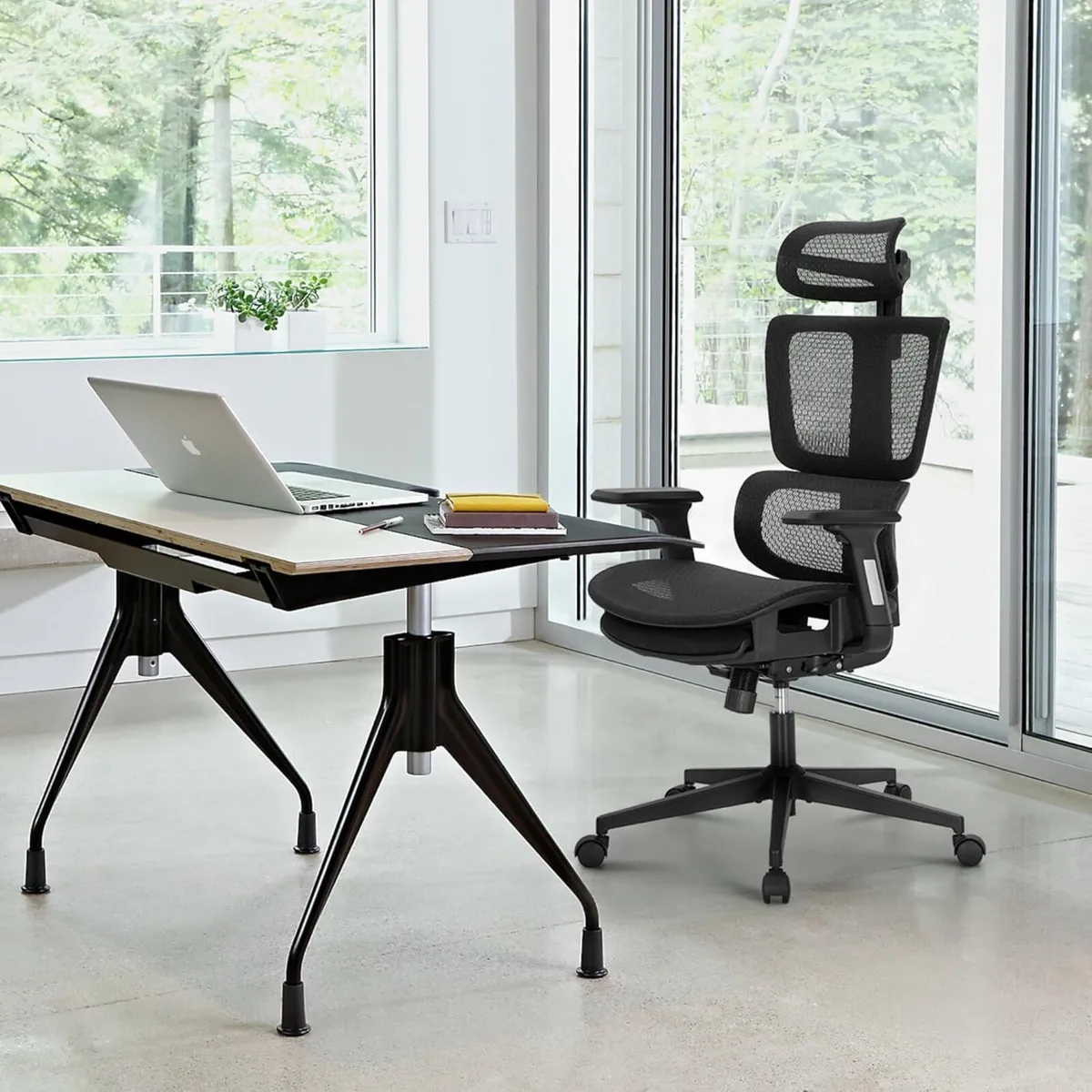 Office Chair Ergonomic Desk with Retractable - Image 2