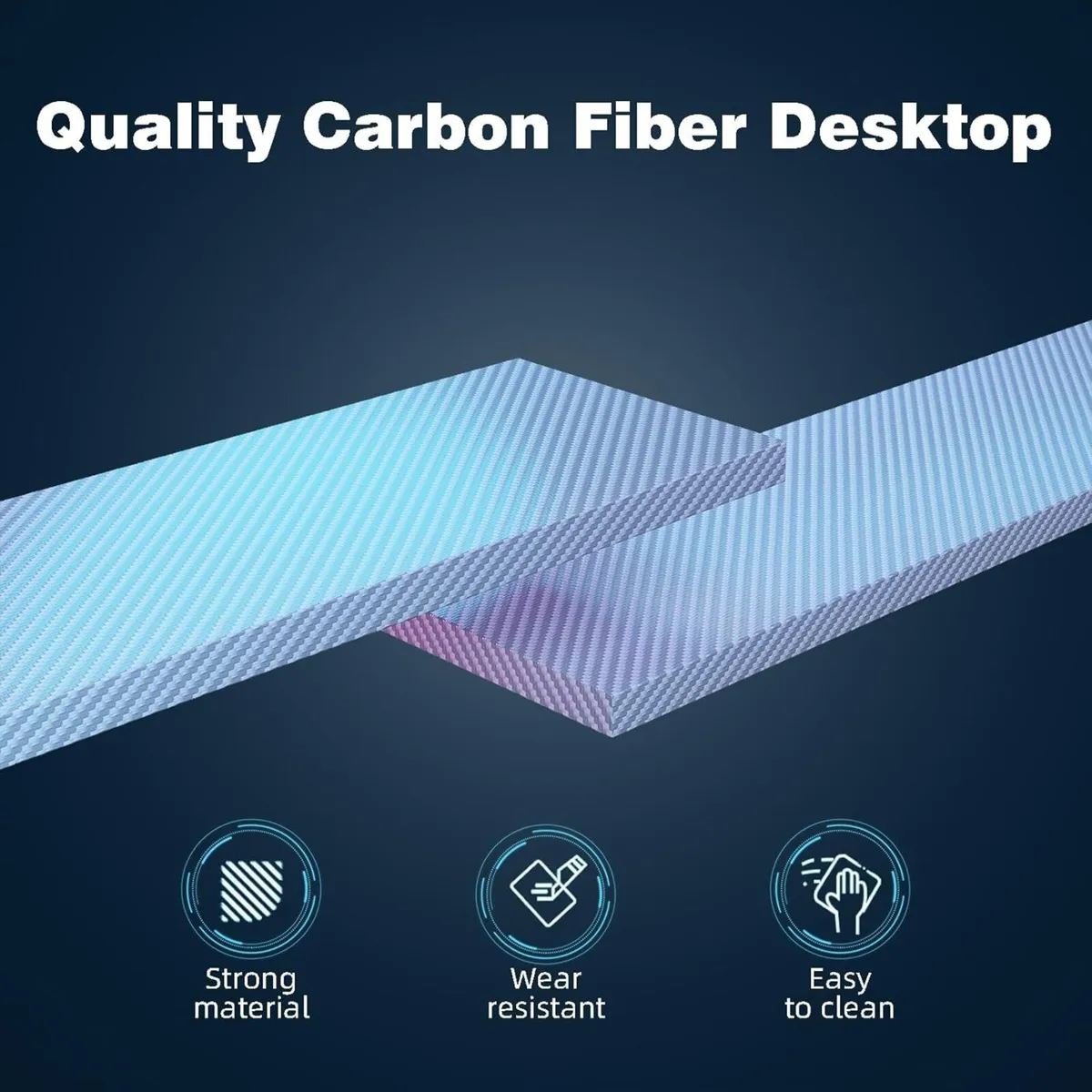 Computer Desk with Power Outlets LED Strip 50.8 - Image 4