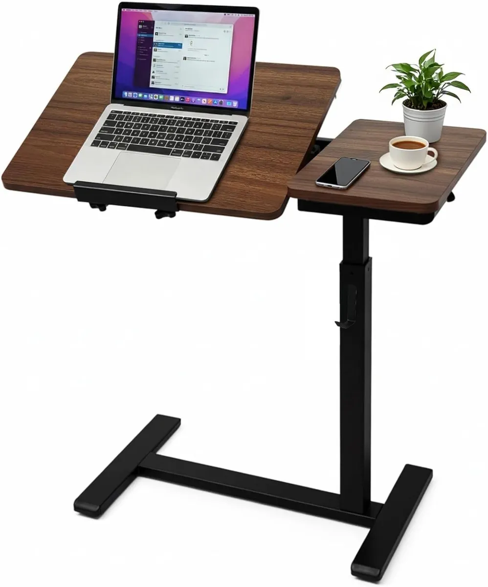 Overbed Table with Wheels Pneumatic Laptop - Image 1