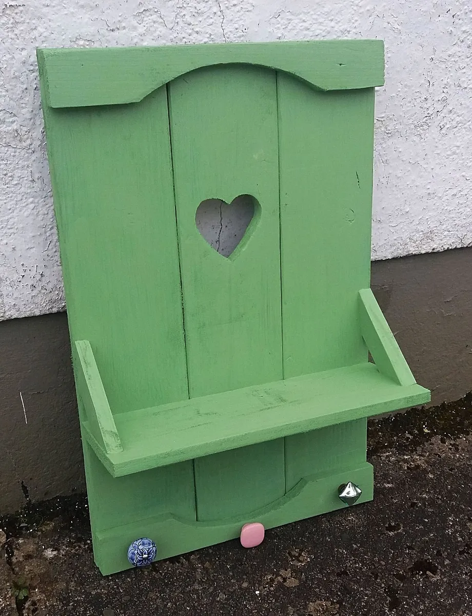 NEW Rustic  style floating shelf / coat rack - Image 2