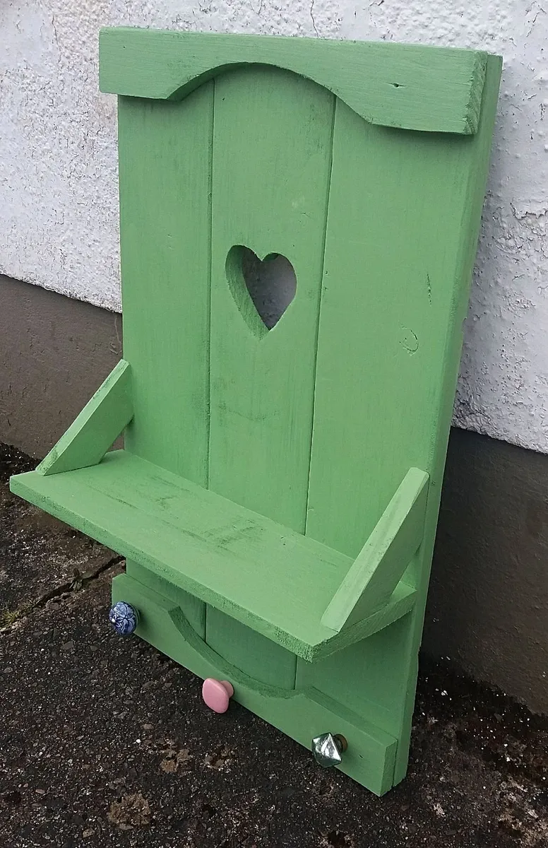 NEW Rustic  style floating shelf / coat rack - Image 4