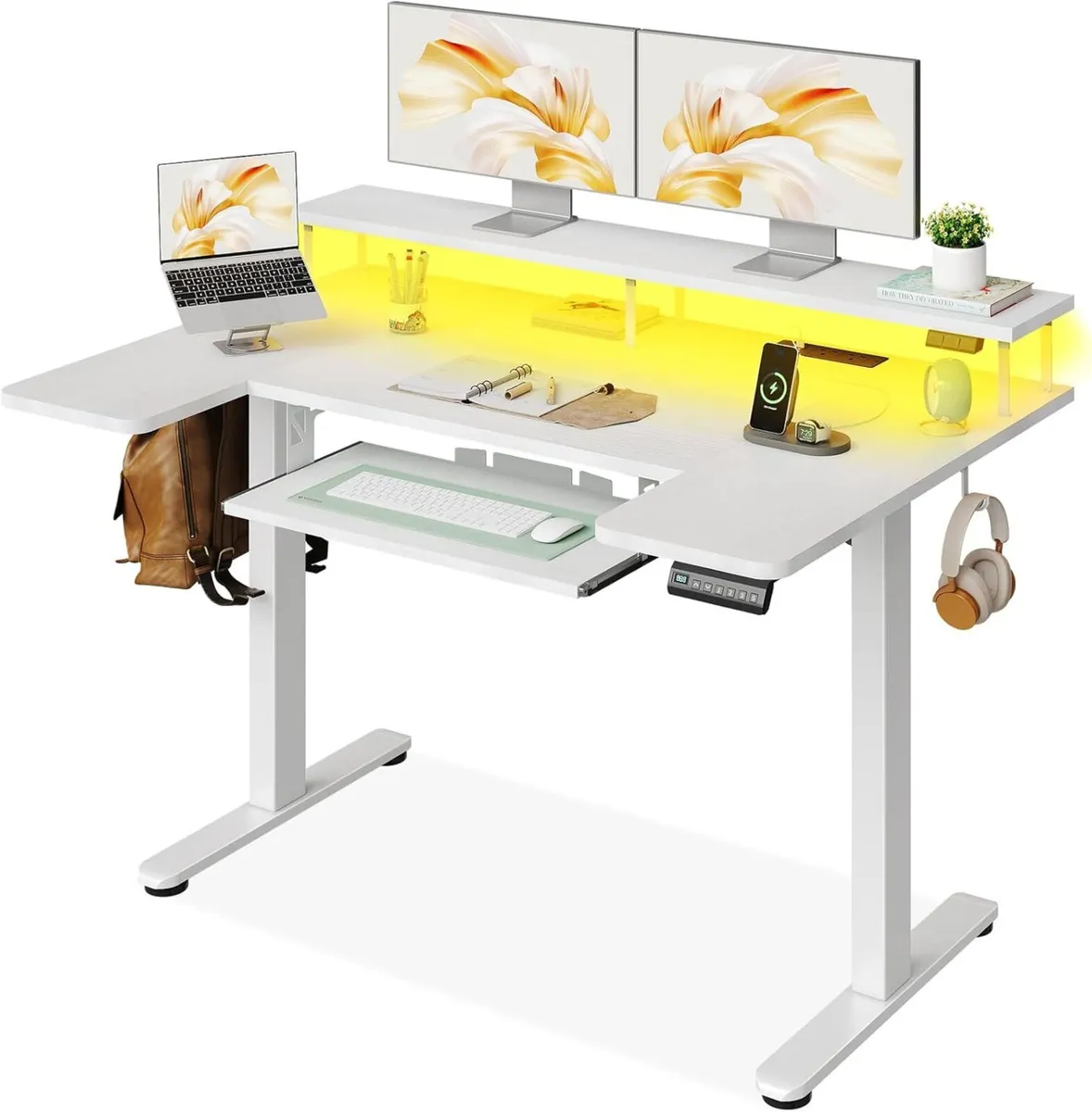 Standing Desk 120cm U Shaped Height Adjustable - Image 1