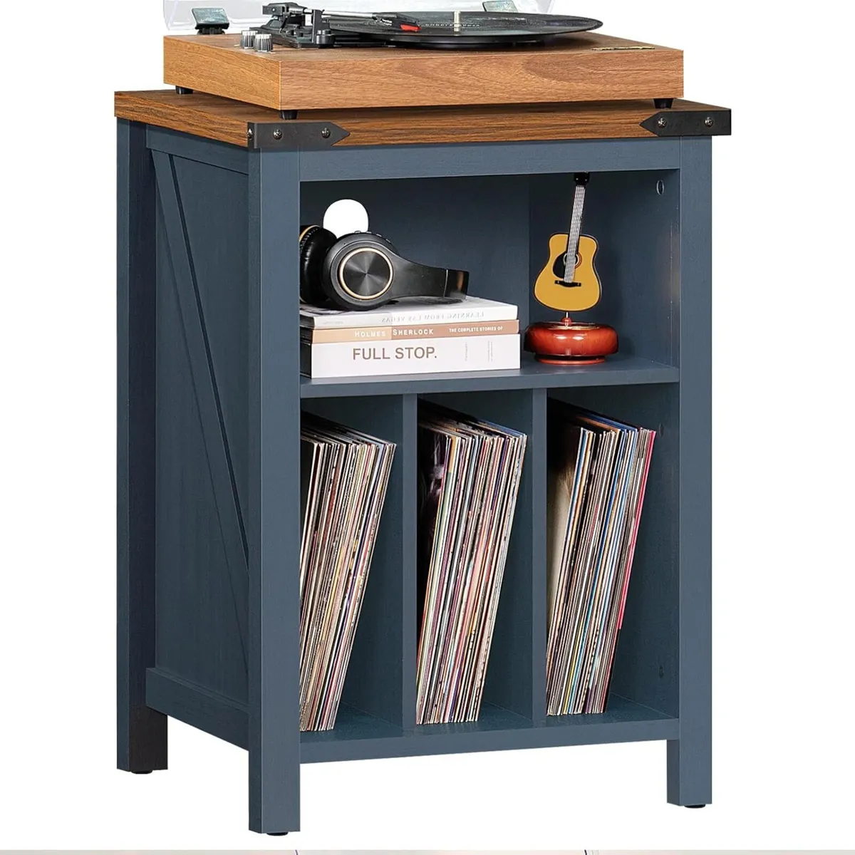Record Player Stand with Vinyl Storage Large - Image 1