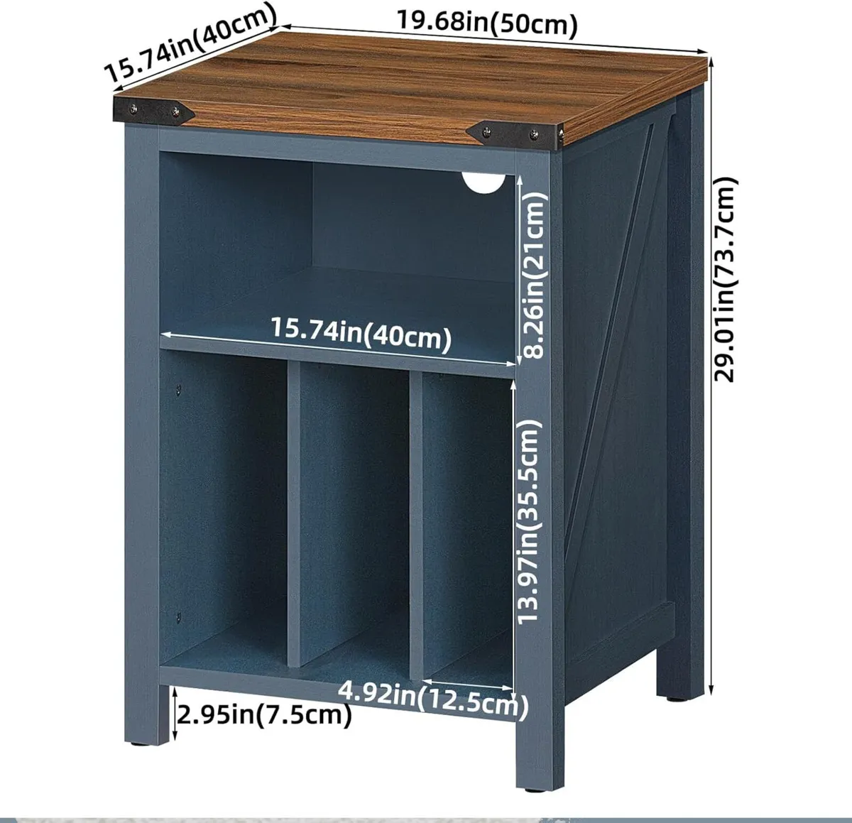Record Player Stand with Vinyl Storage Large - Image 2