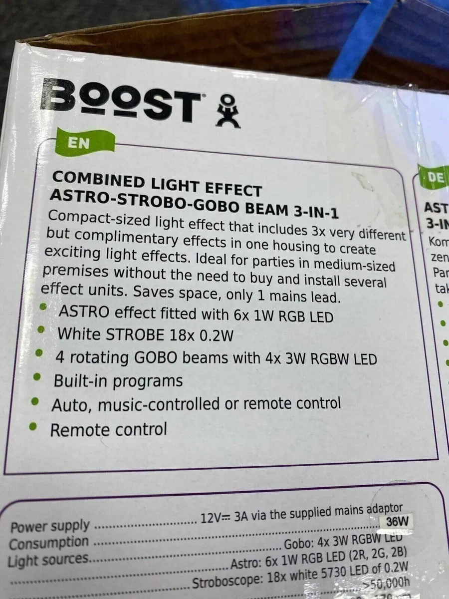 Combined LED Light Effect Beam Projector NEW - Image 4