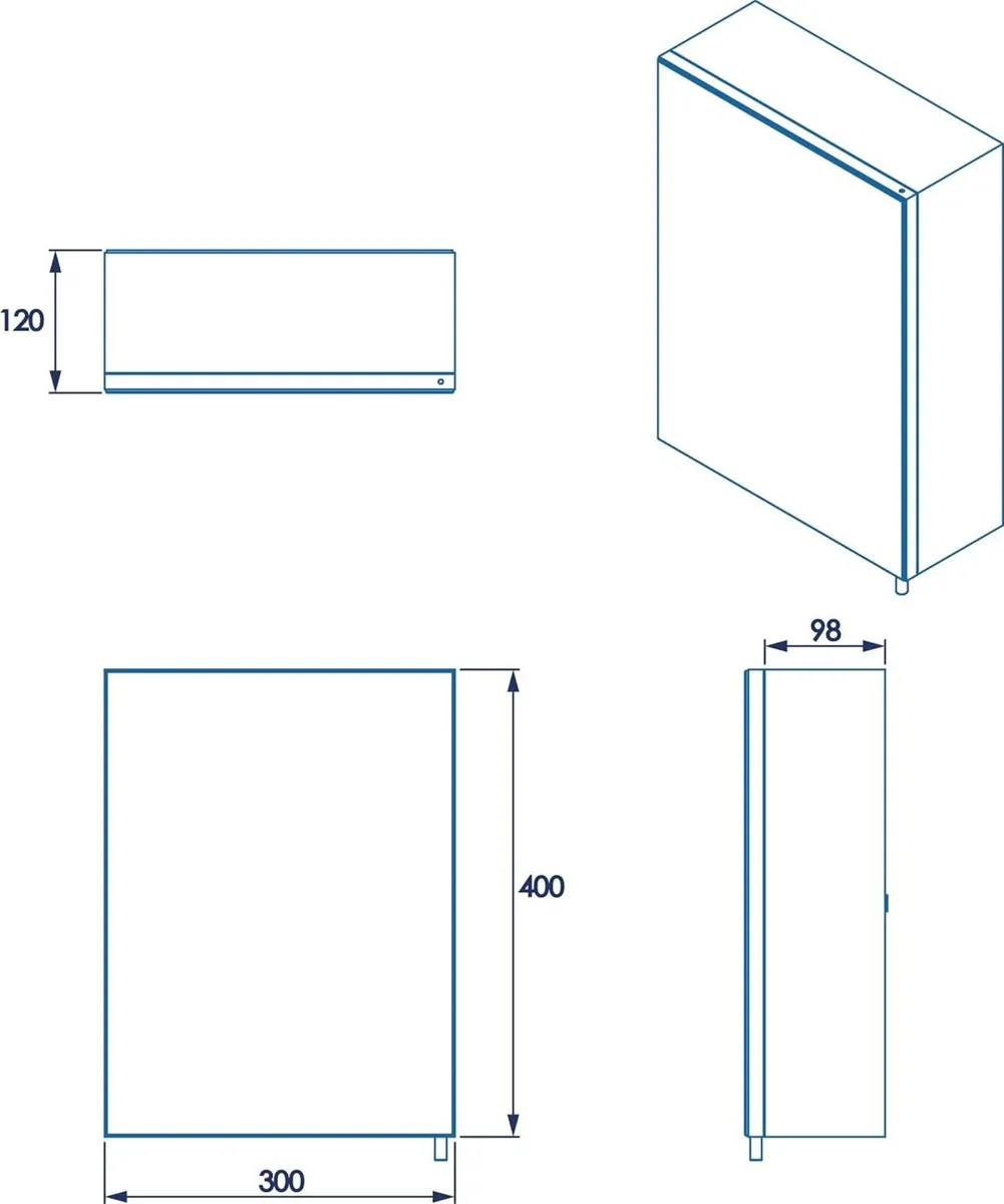 Avon Single Door Stainless Steel Bathroom Mirror - Image 2