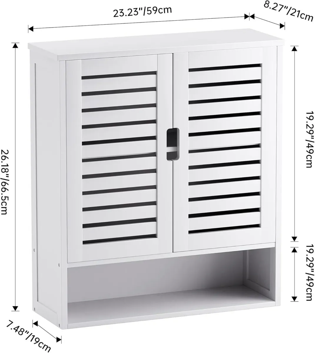 Bathroom Cabinet Wall Mounted Bamboo Over-The-Toil - Image 3