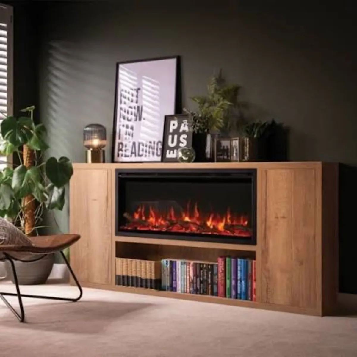 Media wall electric fire - Image 2