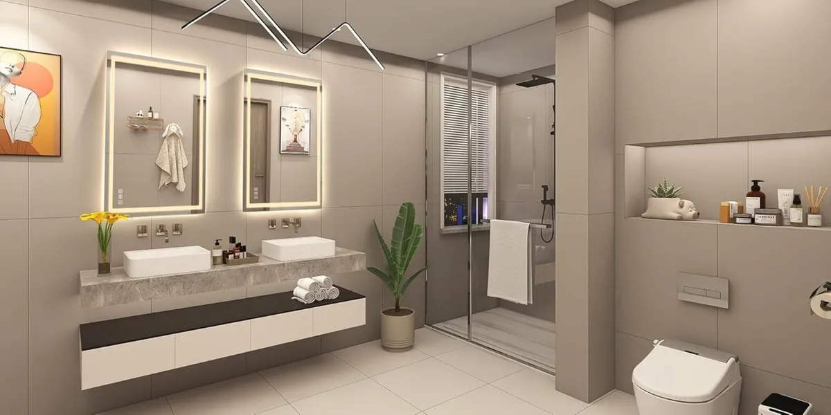 600x800 mm Bathroom-Mirror-with-LED-Lights and - Image 2