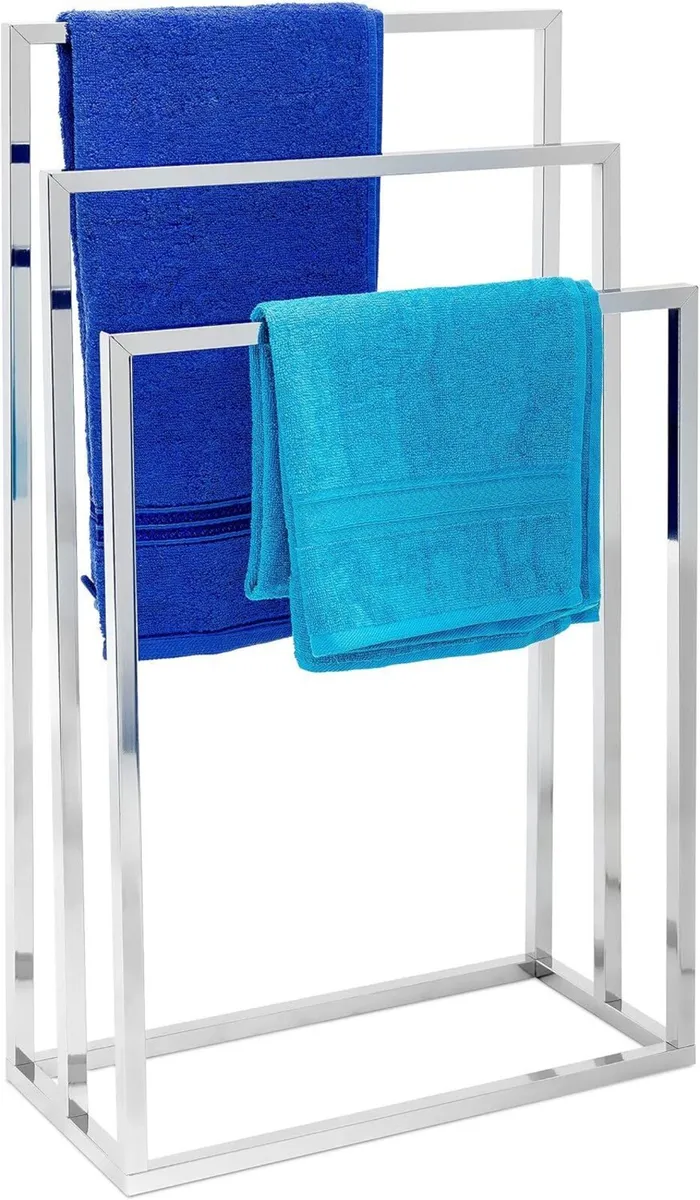 Towel Stand with 3 Arms: 82.5 x 46 21 cm Metal - Image 1