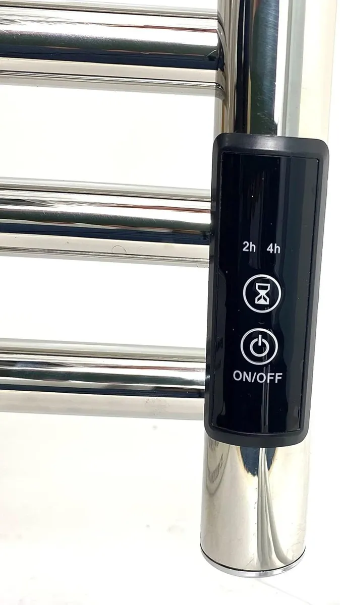 Perugia Electric Stainless Steel Towel Rail - Image 4