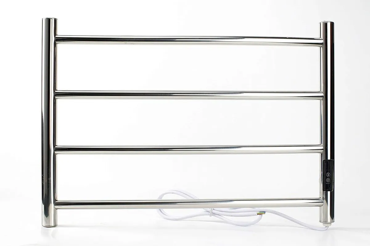 Perugia Electric Stainless Steel Towel Rail - Image 2