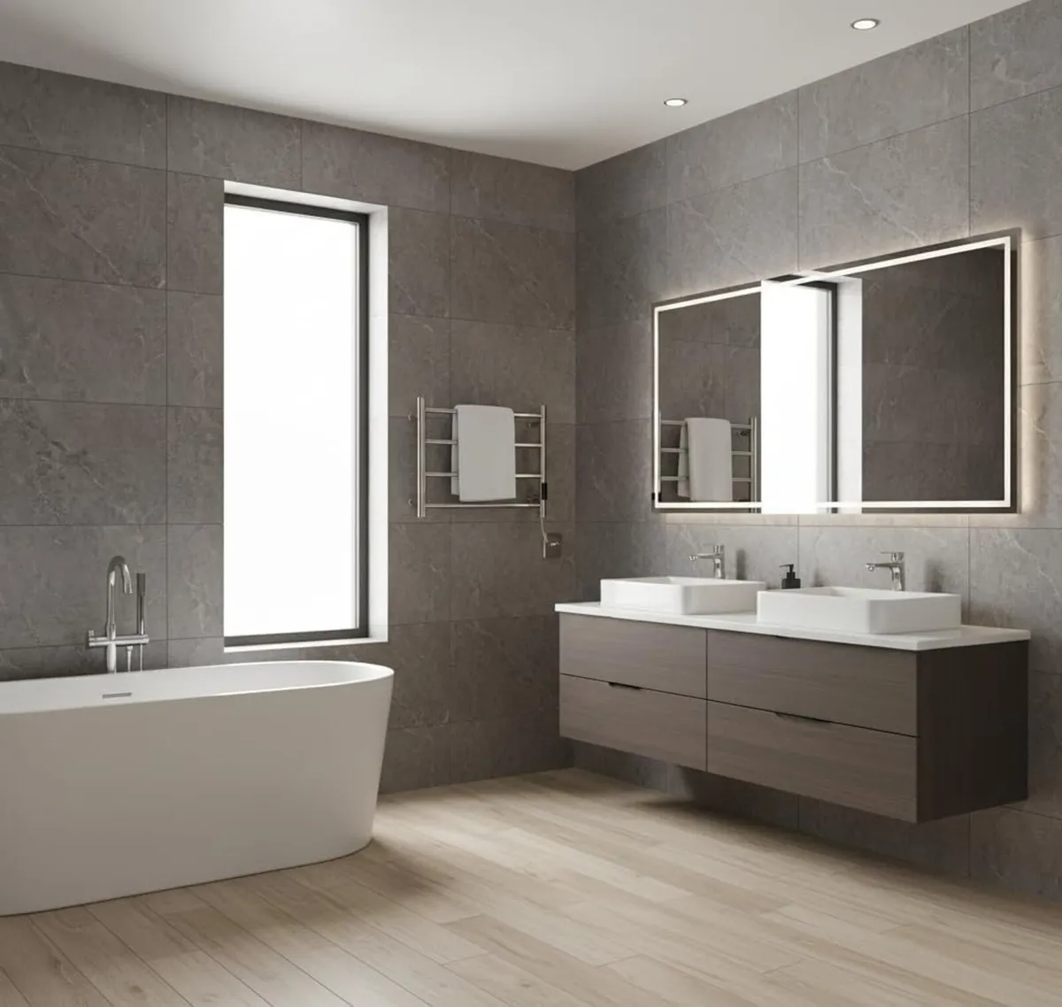 Perugia Electric Stainless Steel Towel Rail - Image 3