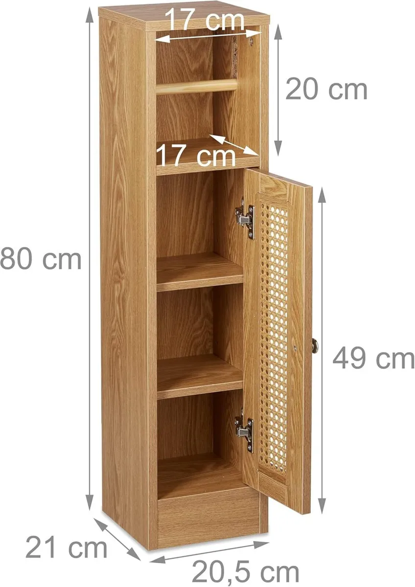 Bathroom Cabinet Toilet Roll Holder Free-standing - Image 3