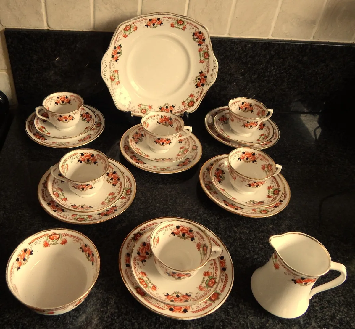 21 Piece Vintage Royal Albert China Tea Set - Image 3