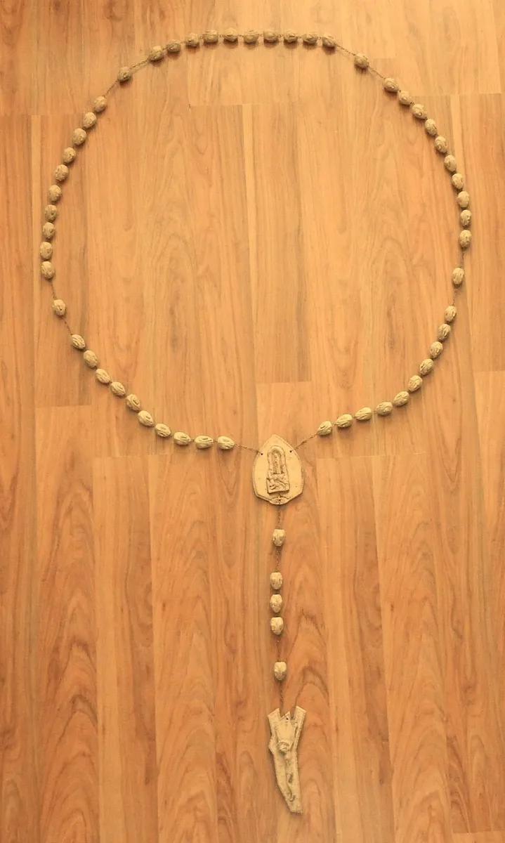 Large Vintage Wall Hanging Rosary Beads - Image 2