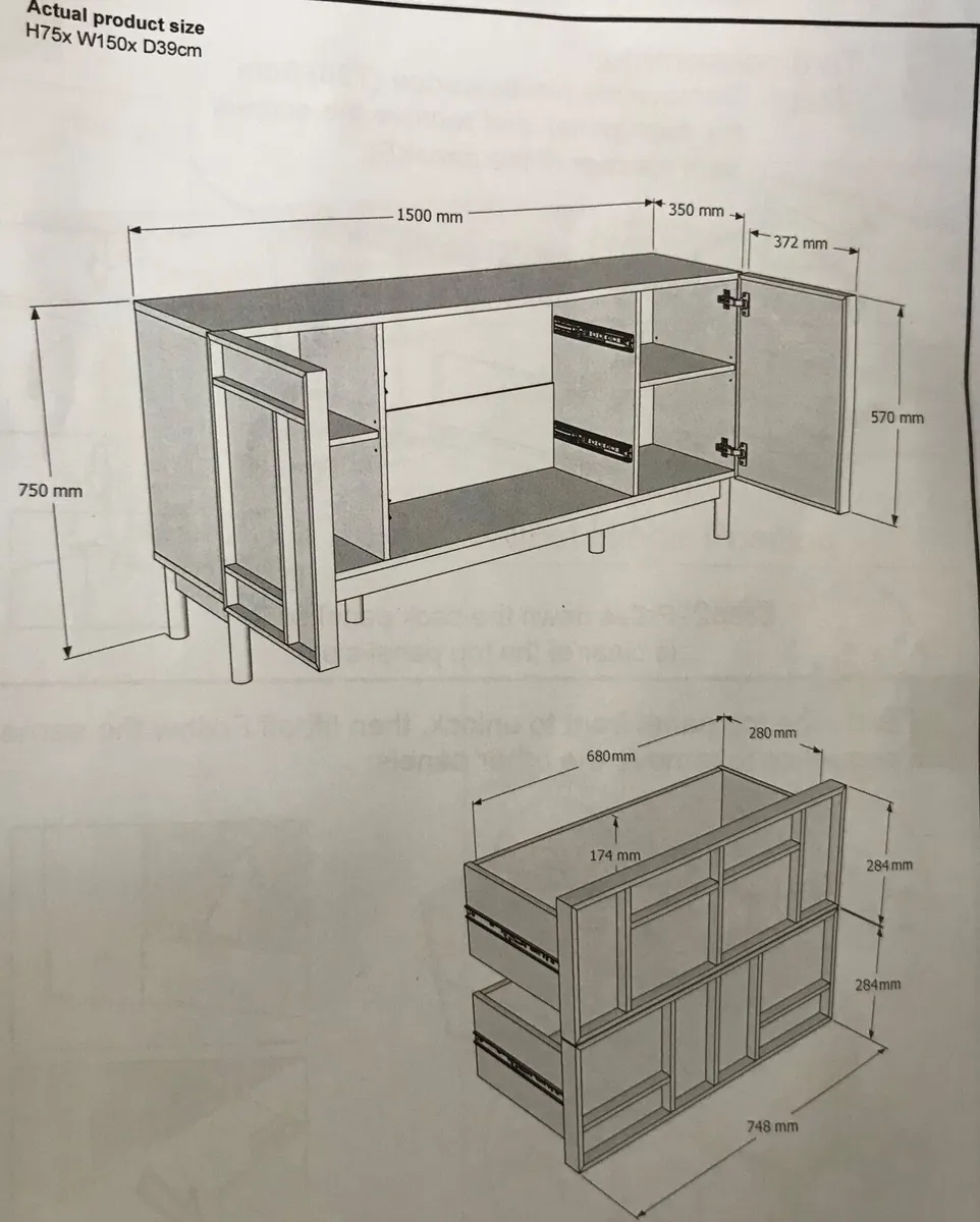 Cream Large Sideboard from NEXT - Image 2